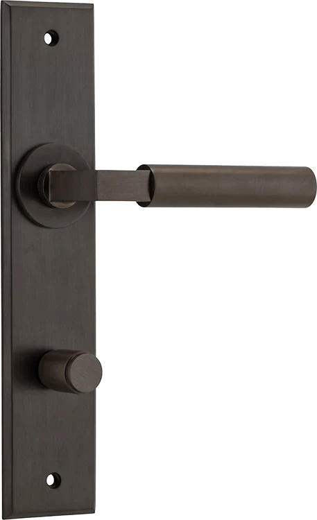 IVER Berlin Solid Brass Chamfered Plate Door Handle – Multiple Finishes Available - Entry - Point - 10794KPRIV60 - Iver