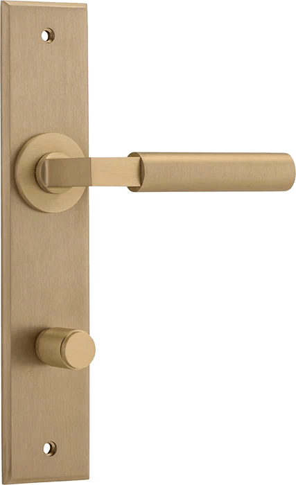 IVER Berlin Solid Brass Chamfered Plate Door Handle – Multiple Finishes Available - Entry - Point - 15294P85 - Iver