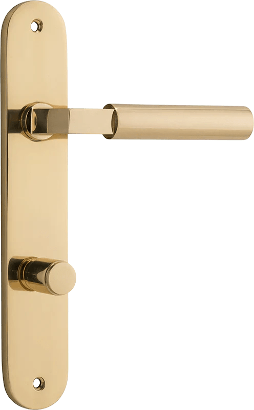 IVER Berlin Solid Brass Oval Plate Door Handle – Multiple Finishes Available - Entry - Point - 10266P85 - Iver