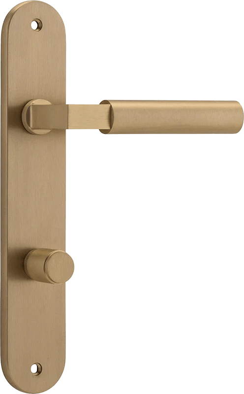 IVER Berlin Solid Brass Oval Plate Door Handle – Multiple Finishes Available - Entry - Point - 15266P85 - Iver
