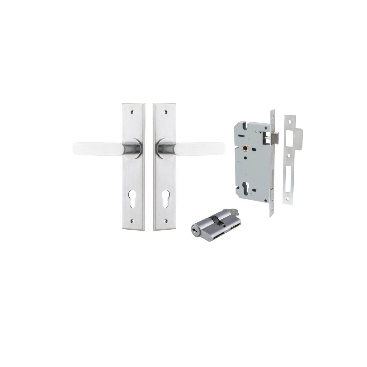 IVER Bronte Lever on Chamfered Backplate – Multiple Finishes Available - Entry - Point - 12284KENTR60KK - Iver