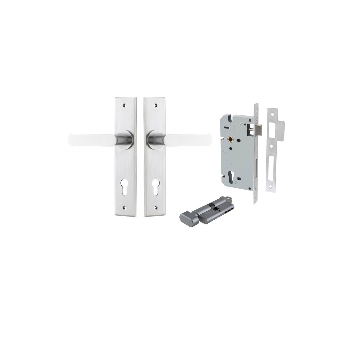 IVER Bronte Lever on Chamfered Backplate – Multiple Finishes Available - Entry - Point - 12284KENTR60KT - Iver