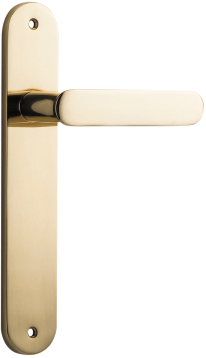 IVER Bronte Solid Brass Oval Plate Door Handle – Multiple Finishes Available - Entry - Point - 10264 - Iver