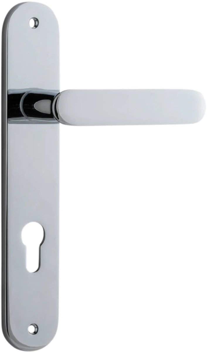 IVER Bronte Solid Brass Oval Plate Door Handle – Multiple Finishes Available - Entry - Point - 10264E85 - Iver