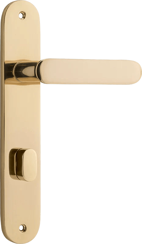 IVER Bronte Solid Brass Oval Plate Door Handle – Multiple Finishes Available - Entry - Point - 10264P85 - Iver