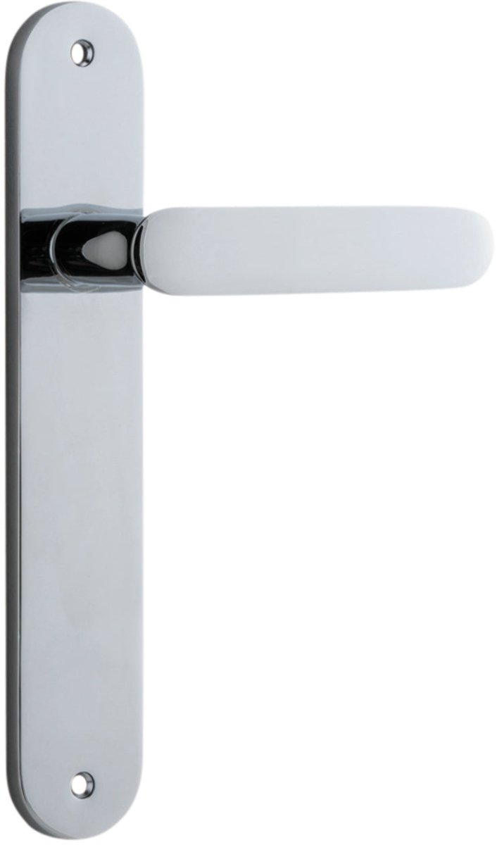 IVER Bronte Solid Brass Oval Plate Door Handle – Multiple Finishes Available - Entry - Point - 11764 - Iver