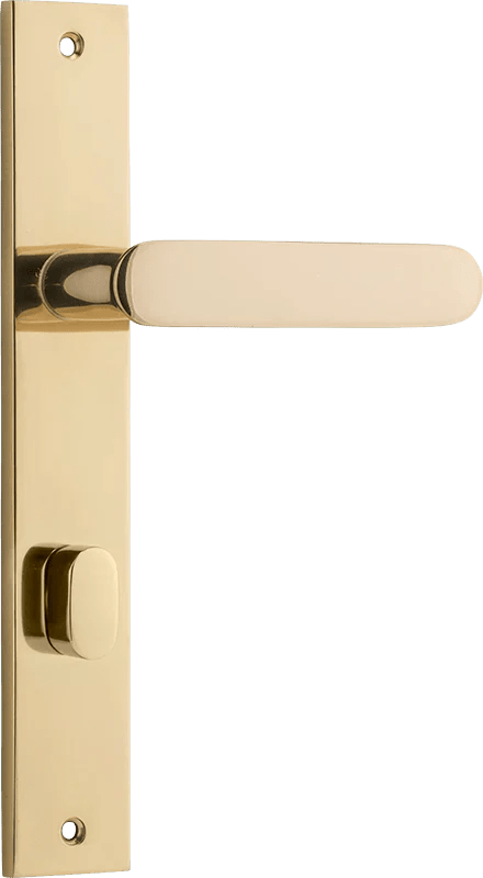IVER Bronte Solid Brass Rectangular Backplate Door Handle – Multiple Finishes Available - Entry - Point - 10248P85 - Iver