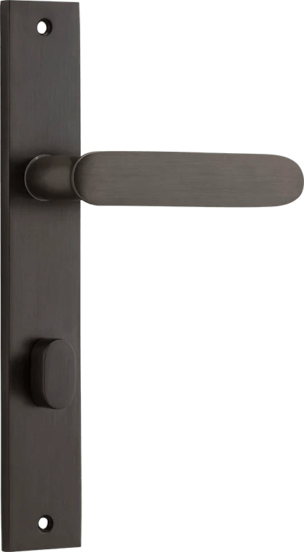 IVER Bronte Solid Brass Rectangular Backplate Door Handle – Multiple Finishes Available - Entry - Point - 10748P85 - Iver