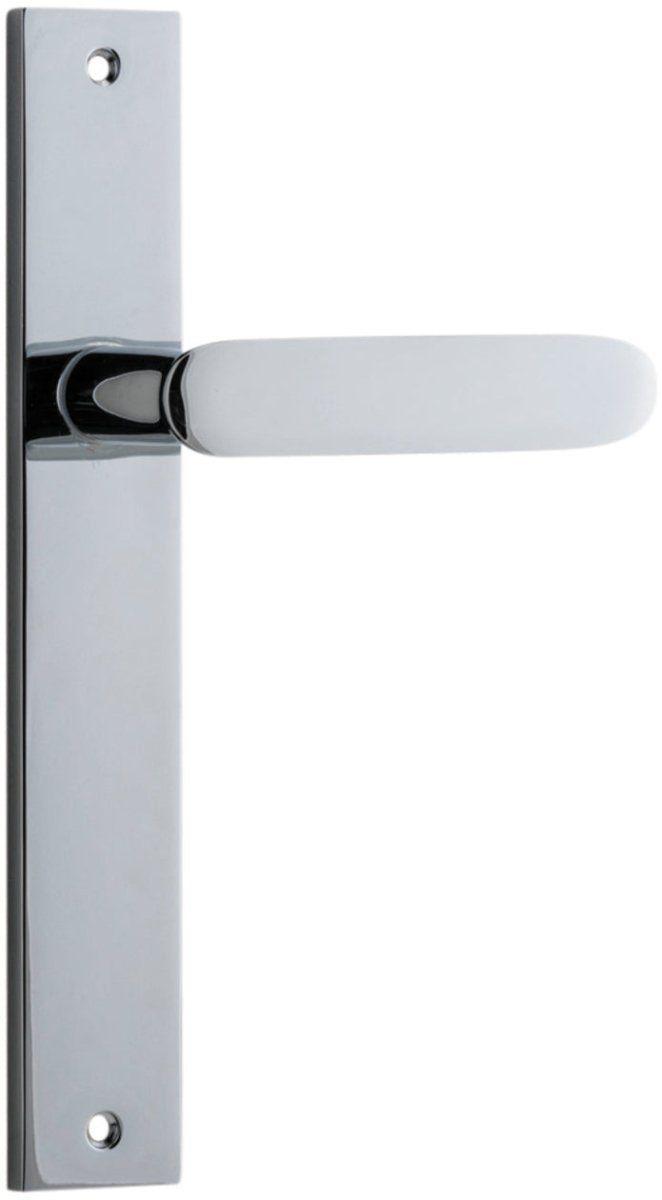 IVER Bronte Solid Brass Rectangular Backplate Door Handle – Multiple Finishes Available - Entry - Point - 11748 - Iver