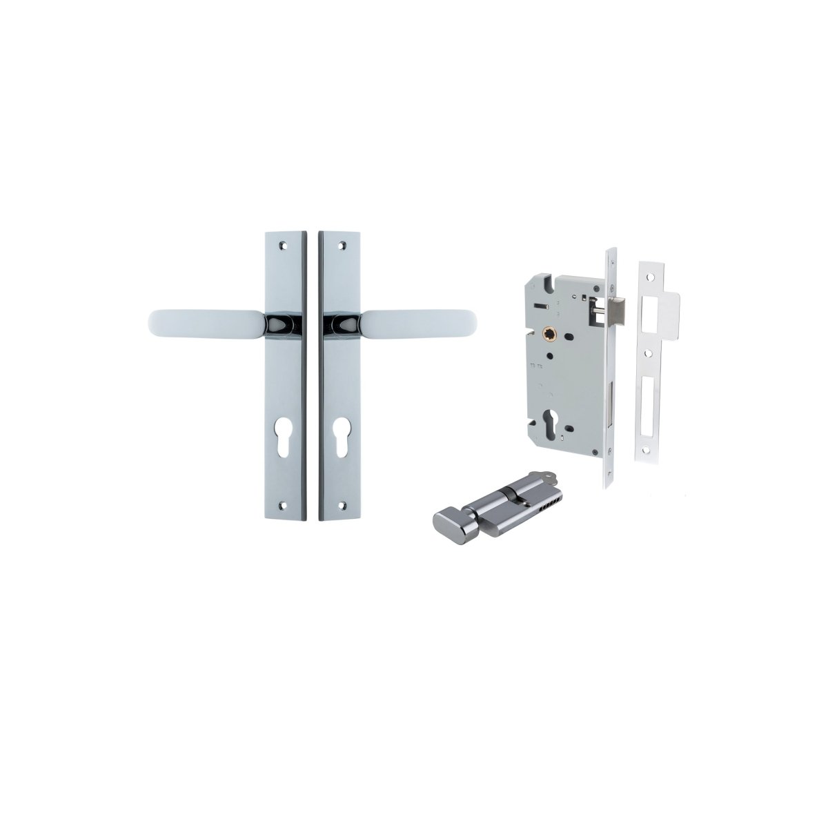 IVER Bronte Solid Brass Rectangular Backplate Door Handle – Multiple Finishes Available - Entry - Point - 11748KENTR60KT - Iver