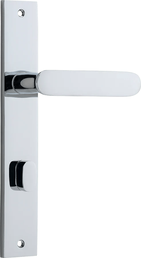 IVER Bronte Solid Brass Rectangular Backplate Door Handle – Multiple Finishes Available - Entry - Point - 11748P85 - Iver