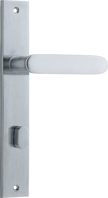 IVER Bronte Solid Brass Rectangular Backplate Door Handle – Multiple Finishes Available - Entry - Point - 12248P85 - Iver