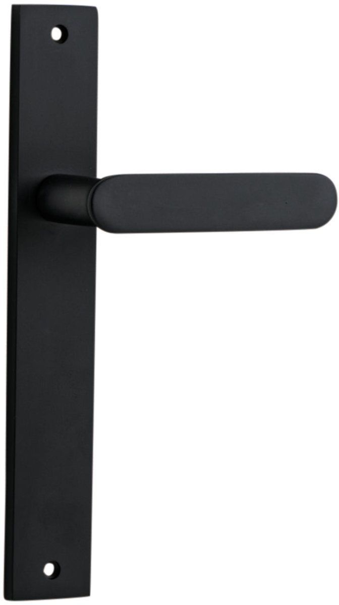 IVER Bronte Solid Brass Rectangular Backplate Door Handle – Multiple Finishes Available - Entry - Point - 12748 - Iver