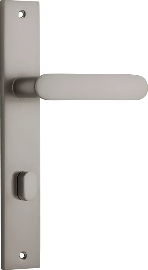 IVER Bronte Solid Brass Rectangular Backplate Door Handle – Multiple Finishes Available - Entry - Point - 14748P85 - Iver