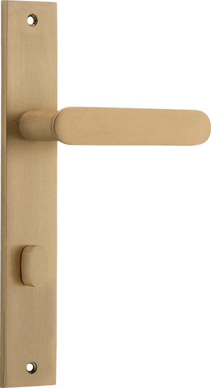IVER Bronte Solid Brass Rectangular Backplate Door Handle – Multiple Finishes Available - Entry - Point - 15248P85 - Iver
