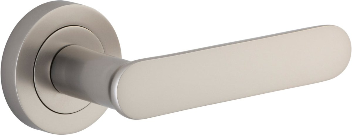 IVER Bronte Solid Brass Round Rose Door Handle – Multiple Finishes Available - Entry - Point - 0339 - Iver