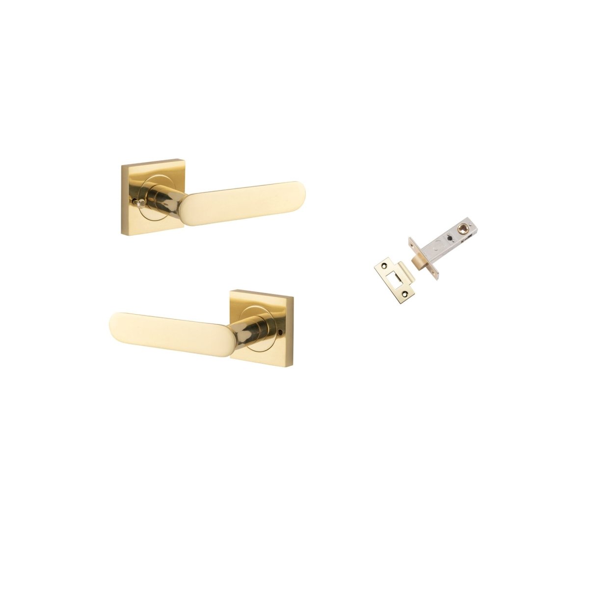 IVER Bronte Solid Brass Square Rose Door Handle – Multiple Finishes Available - Entry - Point - 0400KIBPRIV60 - Iver