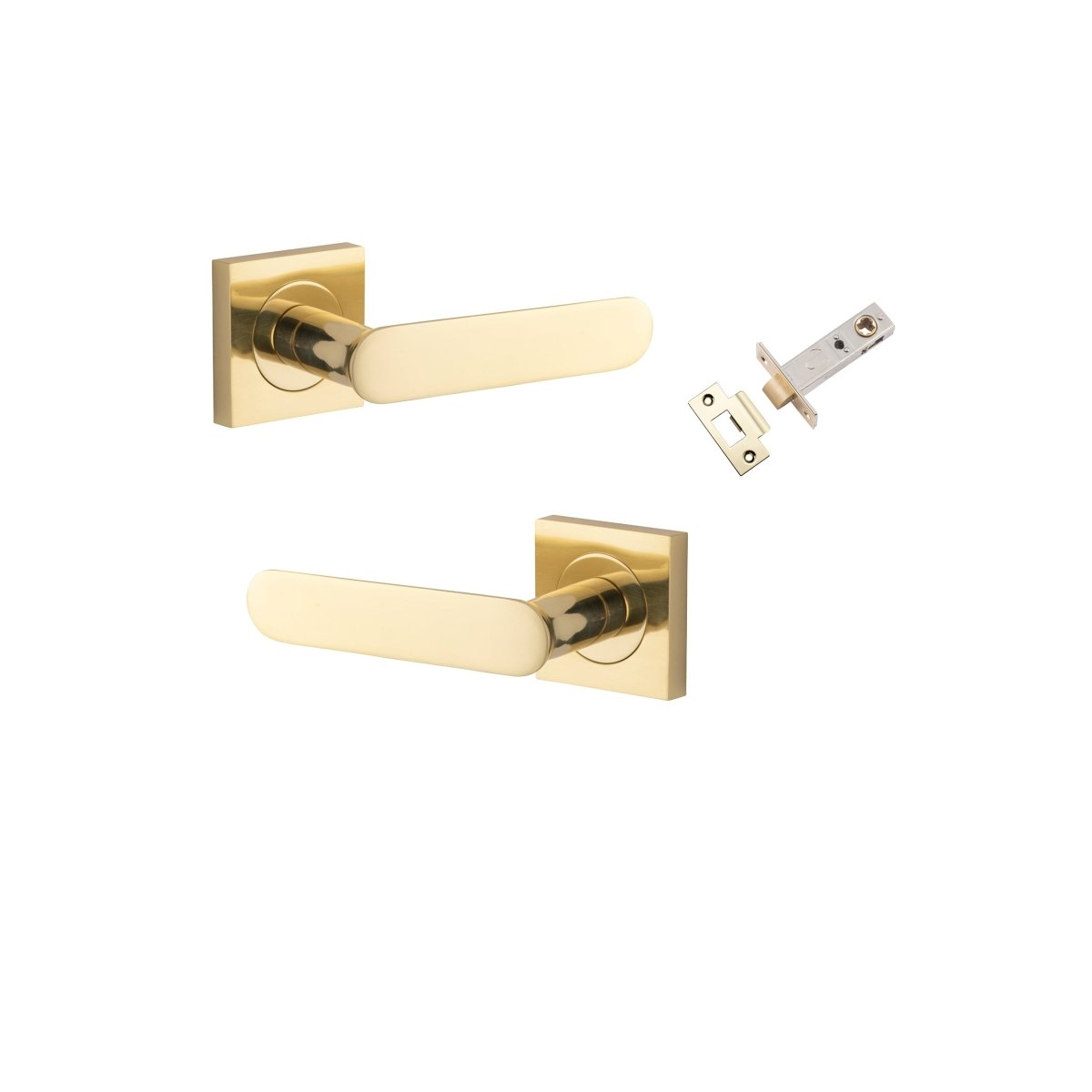 IVER Bronte Solid Brass Square Rose Door Handle – Multiple Finishes Available - Entry - Point - 0400KPASS60 - Iver