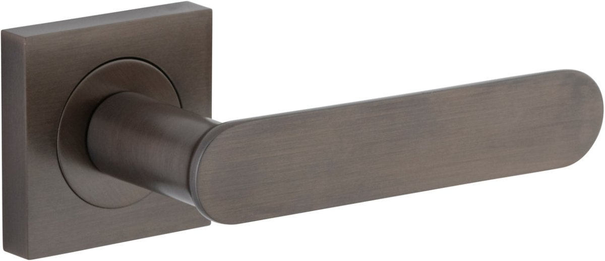 IVER Bronte Solid Brass Square Rose Door Handle – Multiple Finishes Available - Entry - Point - 0401 - Iver