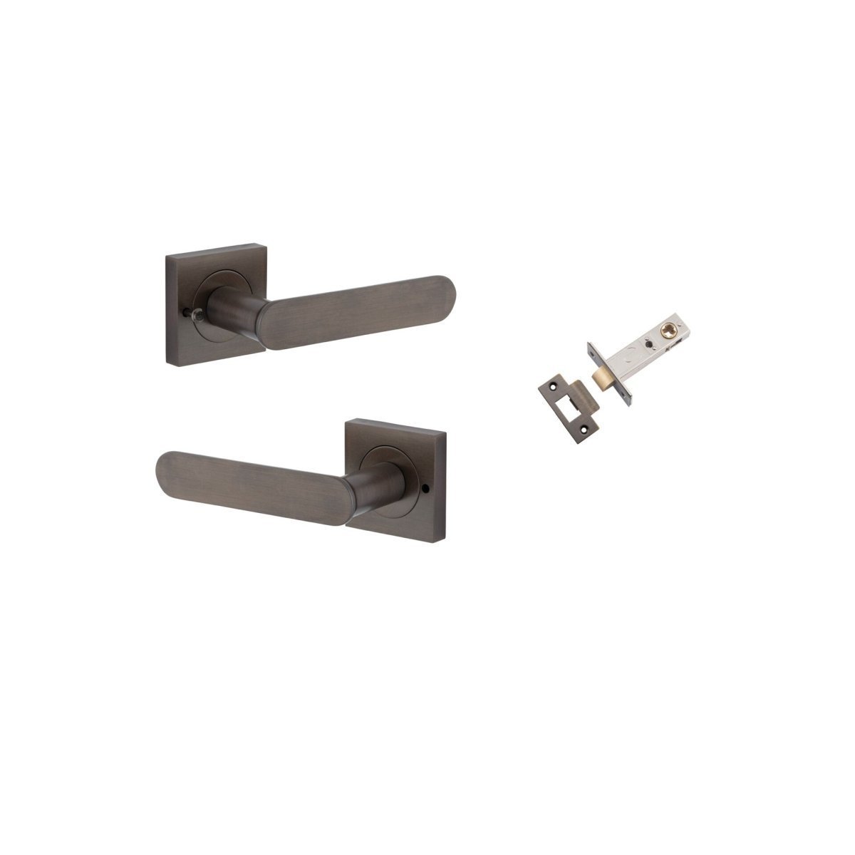 IVER Bronte Solid Brass Square Rose Door Handle – Multiple Finishes Available - Entry - Point - 0401KIBPRIV60 - Iver