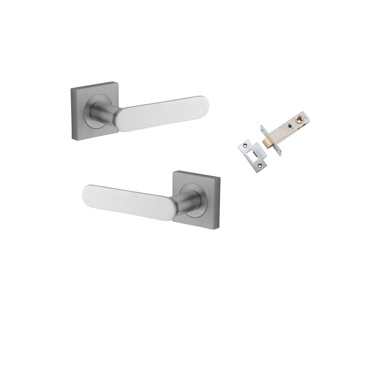 IVER Bronte Solid Brass Square Rose Door Handle – Multiple Finishes Available - Entry - Point - 0405KPASS60 - Iver
