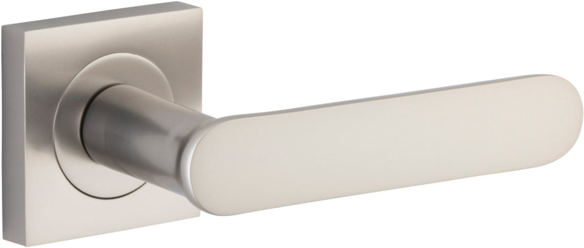 IVER Bronte Solid Brass Square Rose Door Handle – Multiple Finishes Available - Entry - Point - 0409 - Iver