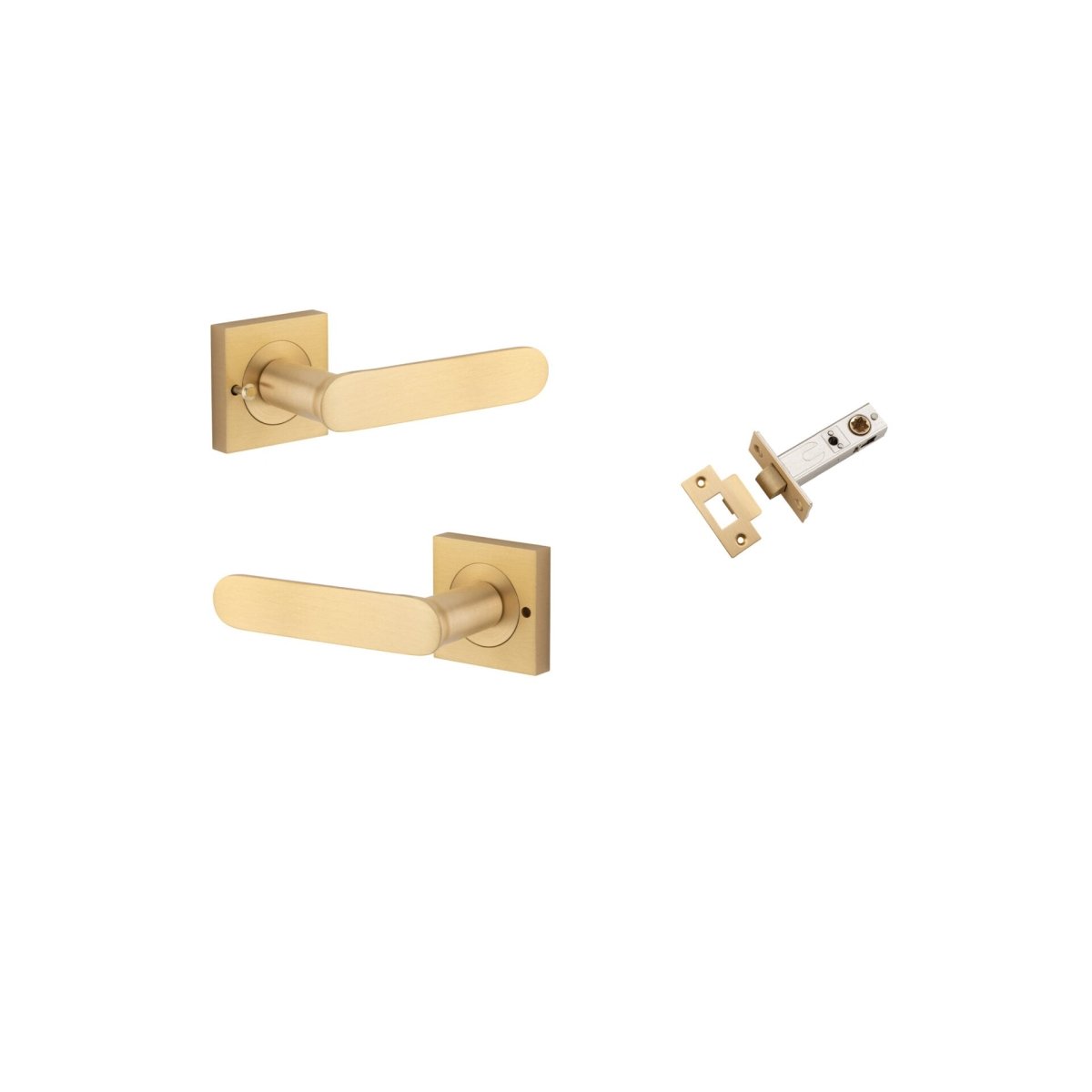 IVER Bronte Solid Brass Square Rose Door Handle – Multiple Finishes Available - Entry - Point - 0463KIBPRIV60 - Iver