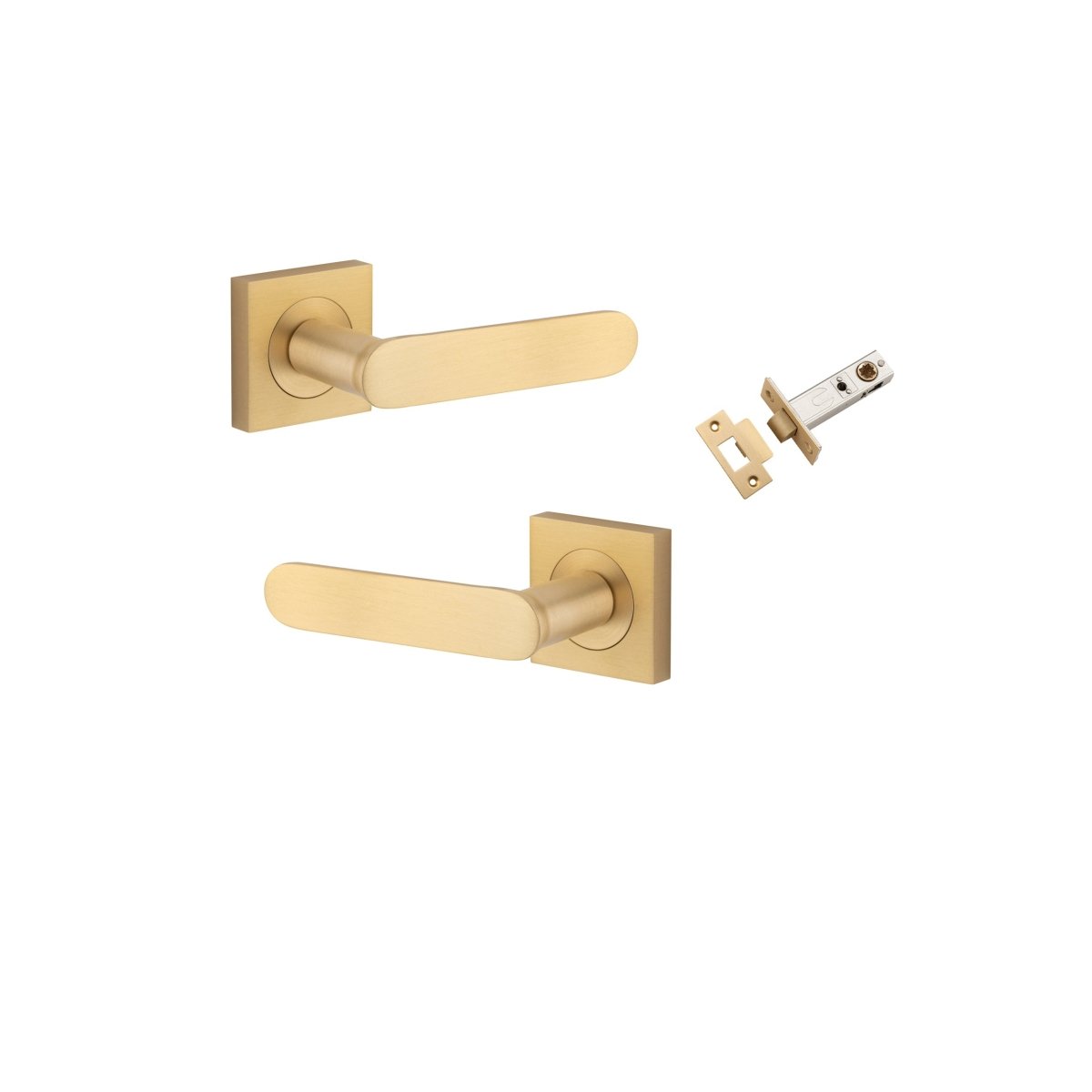 IVER Bronte Solid Brass Square Rose Door Handle – Multiple Finishes Available - Entry - Point - 0463KPASS60 - Iver
