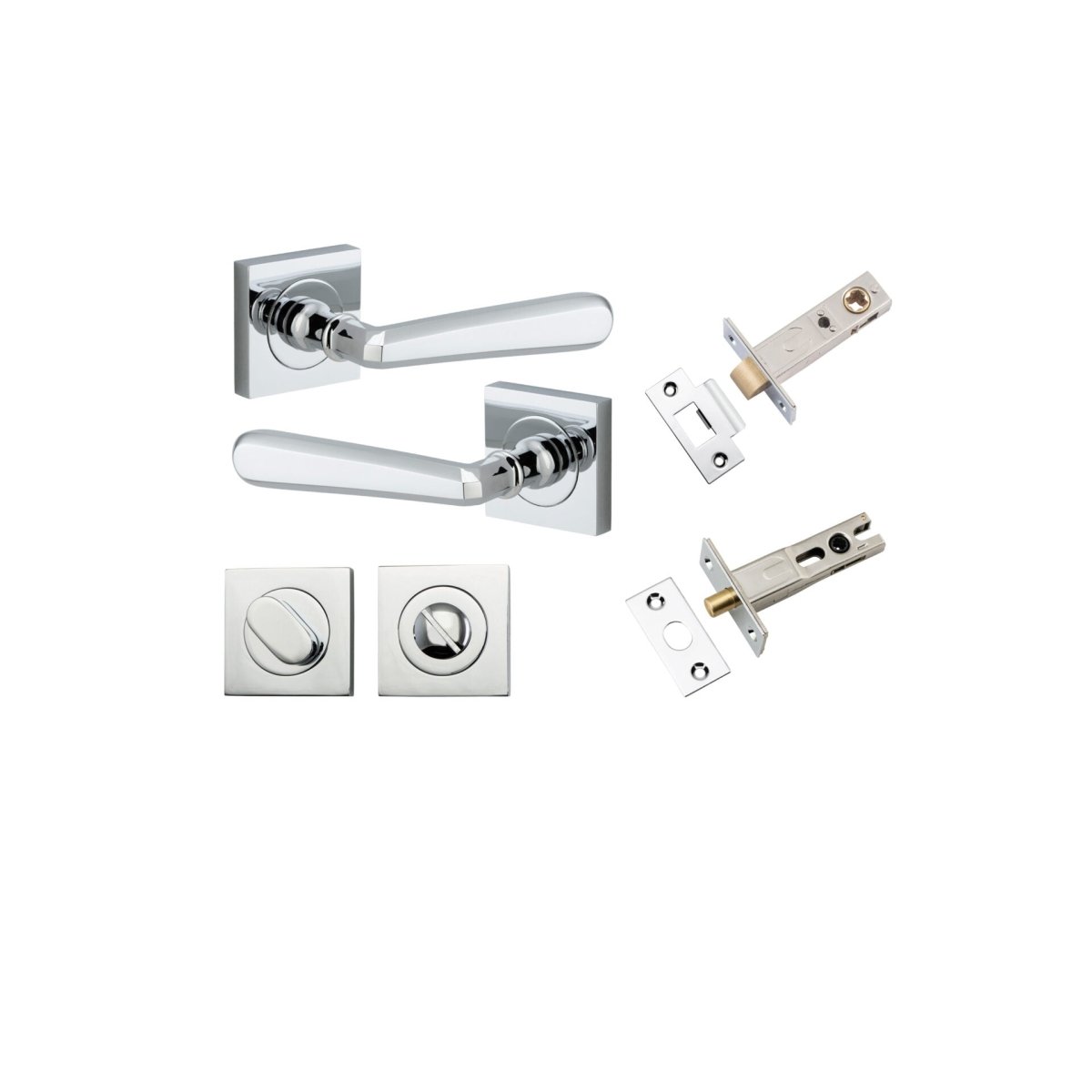 IVER Copenhagen Solid Brass Square Rose Door Handle – Multiple Finishes Available - Entry - Point - 21194KPRIV60 - Iver