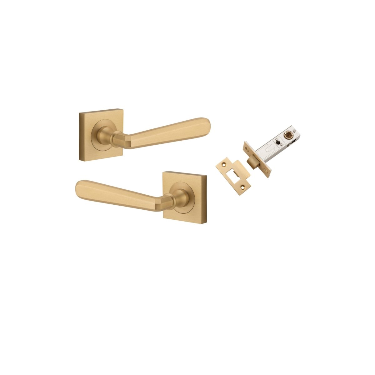 IVER Copenhagen Solid Brass Square Rose Door Handle – Multiple Finishes Available - Entry - Point - 21196KPASS60 - Iver