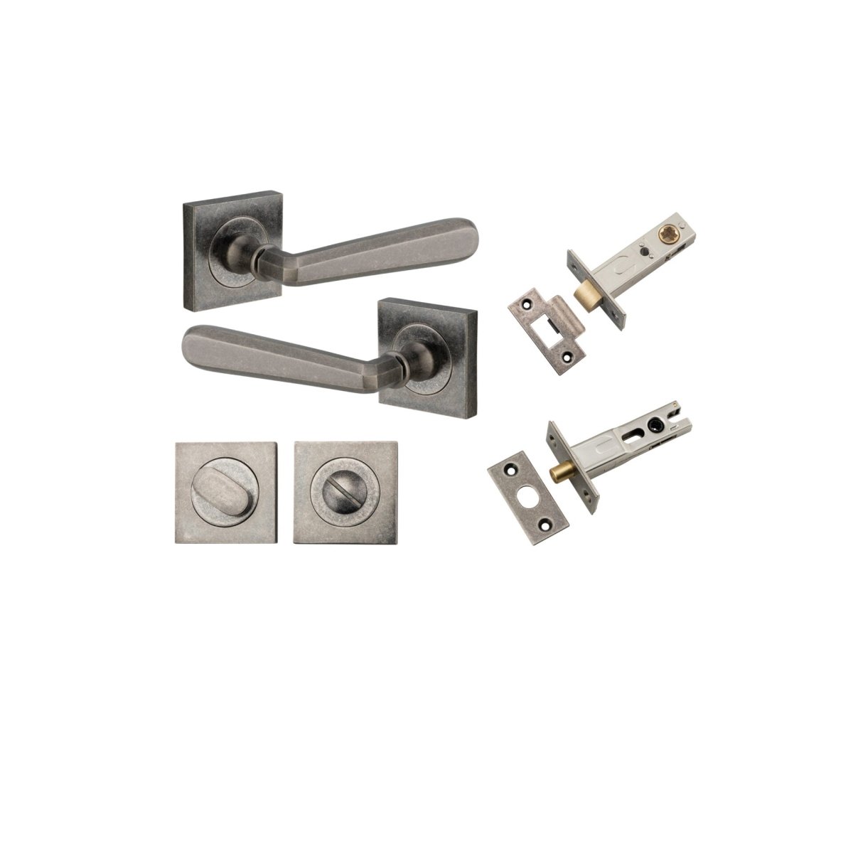 IVER Copenhagen Solid Brass Square Rose Door Handle – Multiple Finishes Available - Entry - Point - 21197KPRIV60 - Iver