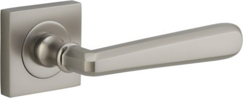 IVER Copenhagen Solid Brass Square Rose Door Handle – Multiple Finishes Available - Entry - Point - 21199 - Iver