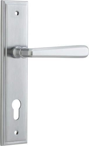 IVER Copenhagen Solid Brass Stepped Door Handle – Multiple Finishes Available - Entry - Point - 12378E85 - Iver