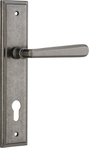 IVER Copenhagen Solid Brass Stepped Door Handle – Multiple Finishes Available - Entry - Point - 13878E85 - Iver