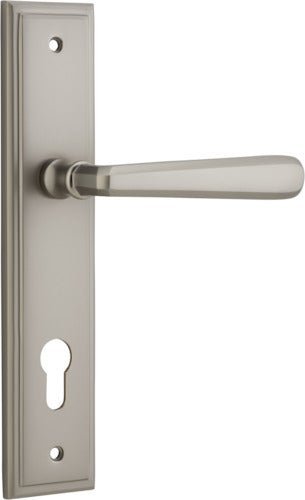 IVER Copenhagen Solid Brass Stepped Door Handle – Multiple Finishes Available - Entry - Point - 14878E85 - Iver