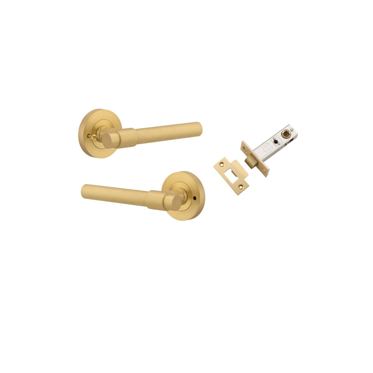 IVER Helsinki Solid Brass Round Rose Door Handle – Multiple Finishes Available - Entry - Point - 16626KIBPRIV60 - Iver