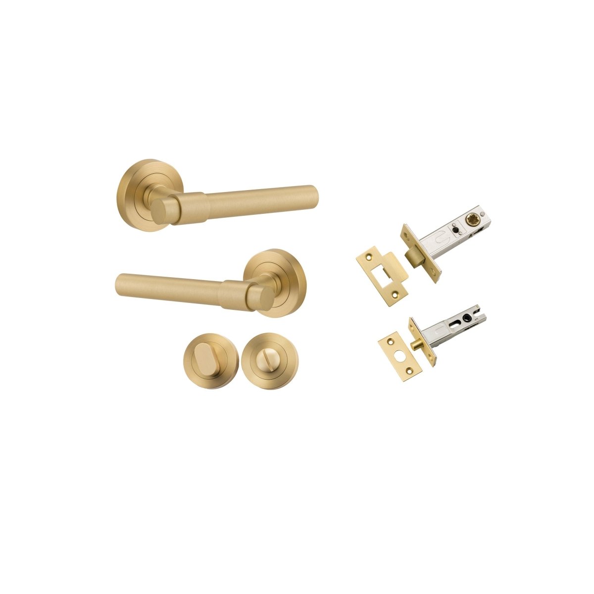 IVER Helsinki Solid Brass Round Rose Door Handle – Multiple Finishes Available - Entry - Point - 16626KPRIV60 - Iver