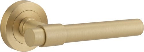 IVER Helsinki Solid Brass Round Rose Door Handle – Multiple Finishes Available - Entry - Point - 20626 - Iver