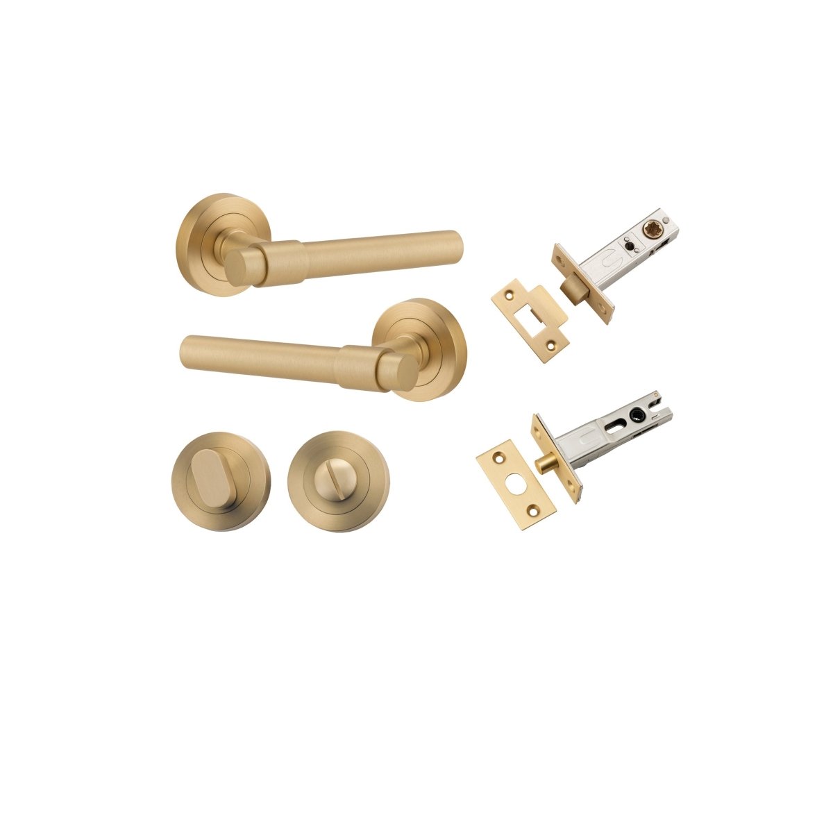 IVER Helsinki Solid Brass Round Rose Door Handle – Multiple Finishes Available - Entry - Point - 20626KPRIV60 - Iver