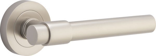 IVER Helsinki Solid Brass Round Rose Door Handle – Multiple Finishes Available - Entry - Point - 20629 - Iver