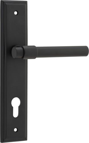 IVER Helsinki Solid Brass Stepped Backplate Door Handle – Multiple Finishes Available - Entry - Point - 12902E85 - Iver