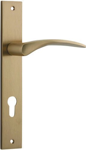 IVER Oxford Solid Brass Rectangular Plate Door Handle – Multiple Finishes Available - Entry - Point - 15704E85 - Iver