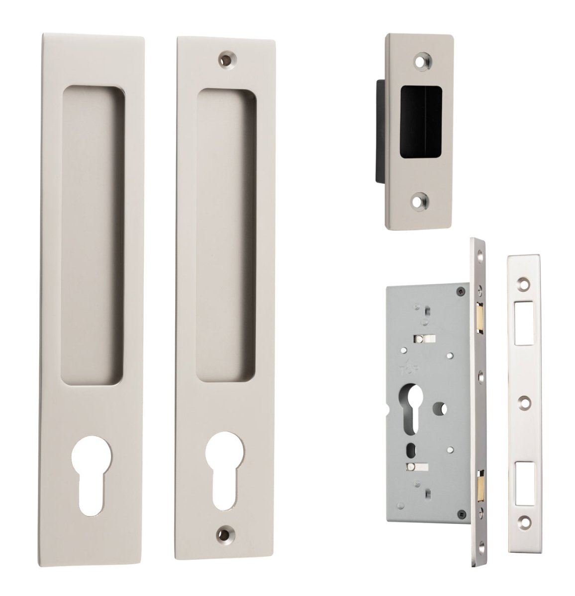 IVER Rectangular Sliding Door Pull Entrance Kit - Multiple Finishes Available - Entry - Point - 17181E - Iver