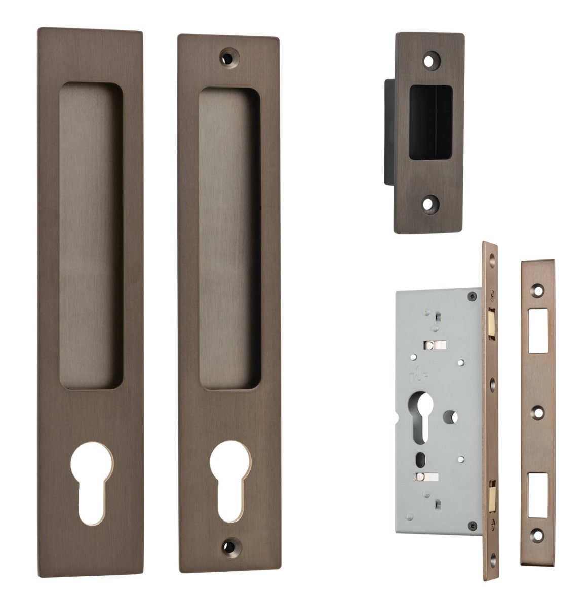 IVER Rectangular Sliding Door Pull Entrance Kit - Multiple Finishes Available - Entry - Point - 21411E - Iver