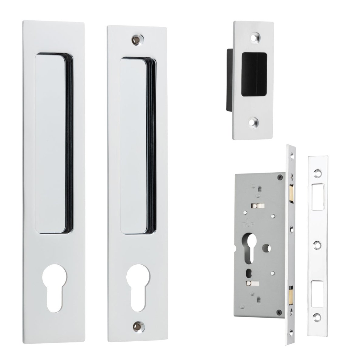 IVER Rectangular Sliding Door Pull Entrance Kit - Multiple Finishes Available - Entry - Point - 21414E - Iver