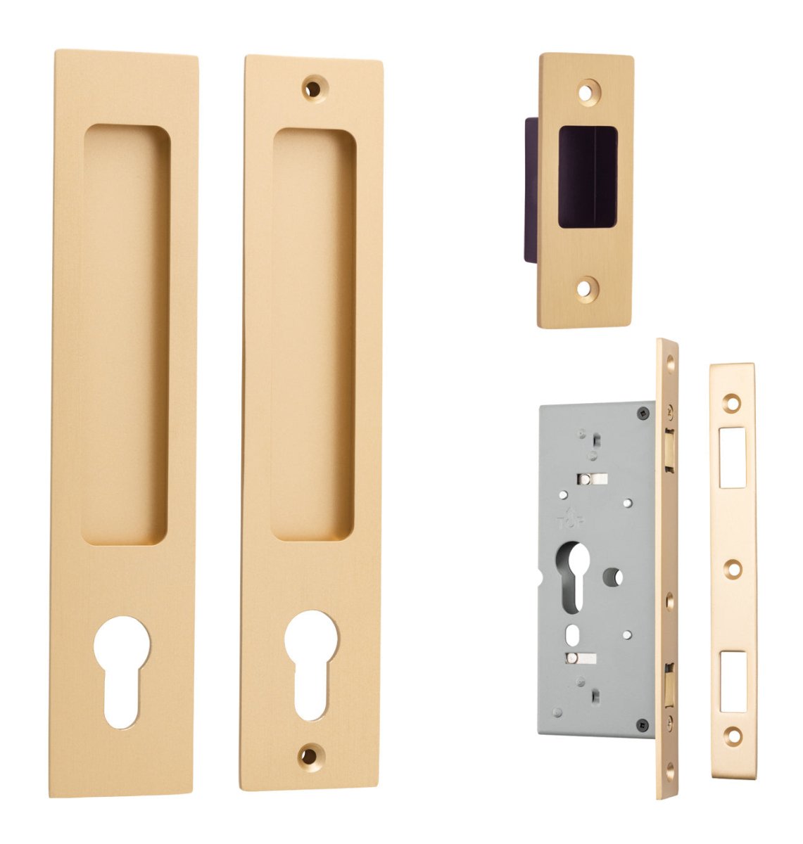 IVER Rectangular Sliding Door Pull Entrance Kit - Multiple Finishes Available - Entry - Point - 21416E - Iver