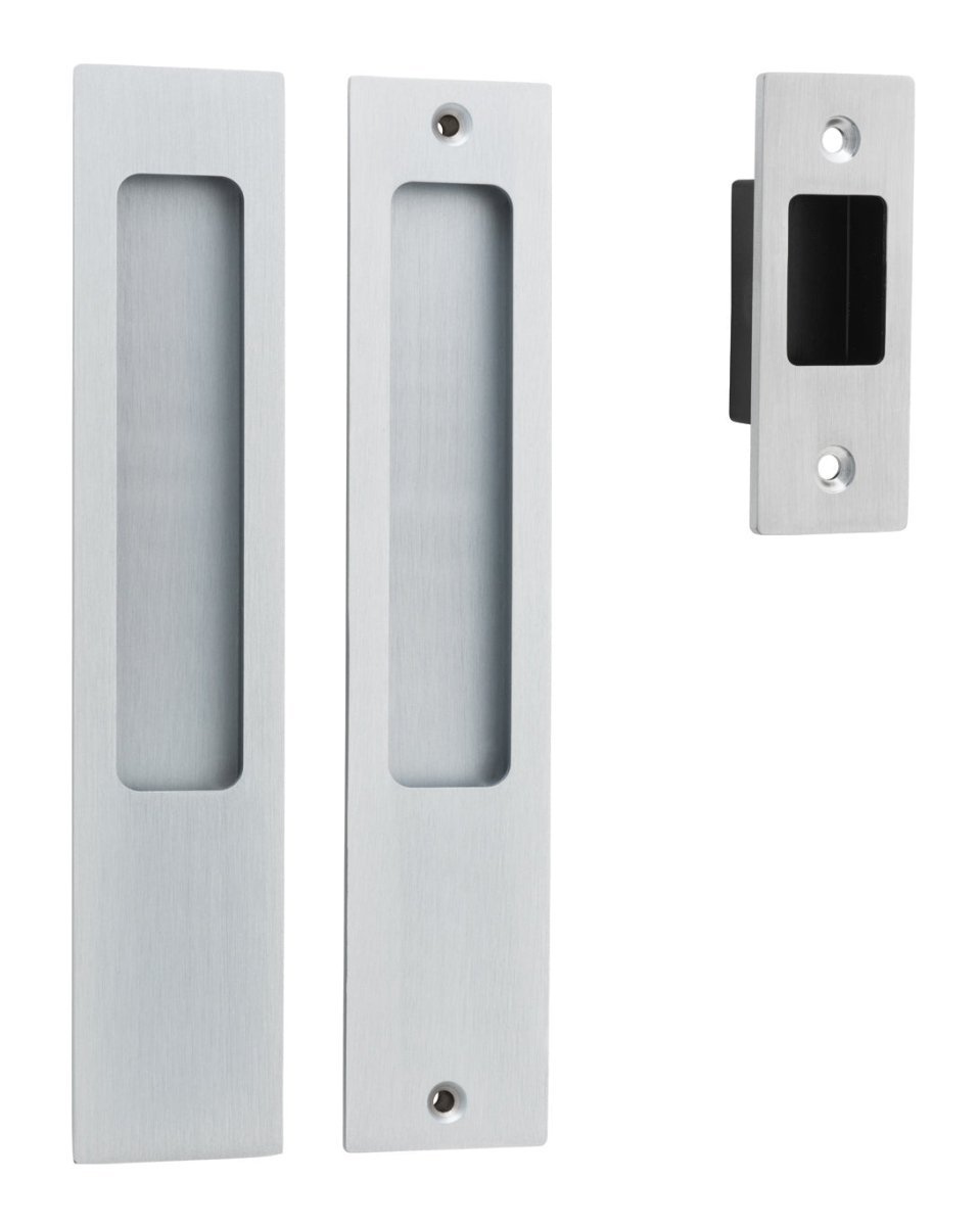 IVER Rectangular Sliding Door Pull Passage Kit - Multiple Finishes Available - Entry - Point - 21415 - Iver