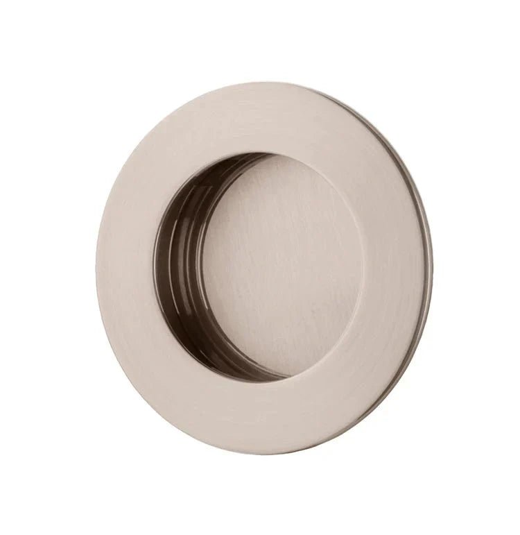 IVER Round Brass Sliding Flush Pull - Multiple Finishes Available - Entry - Point - 21795 - Iver