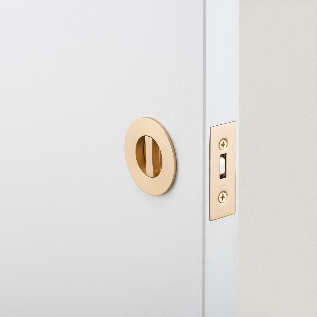 IVER Round Sliding Door Pull Privacy Kit - Multiple Finishes Available - Entry - Point - 21431 - Iver