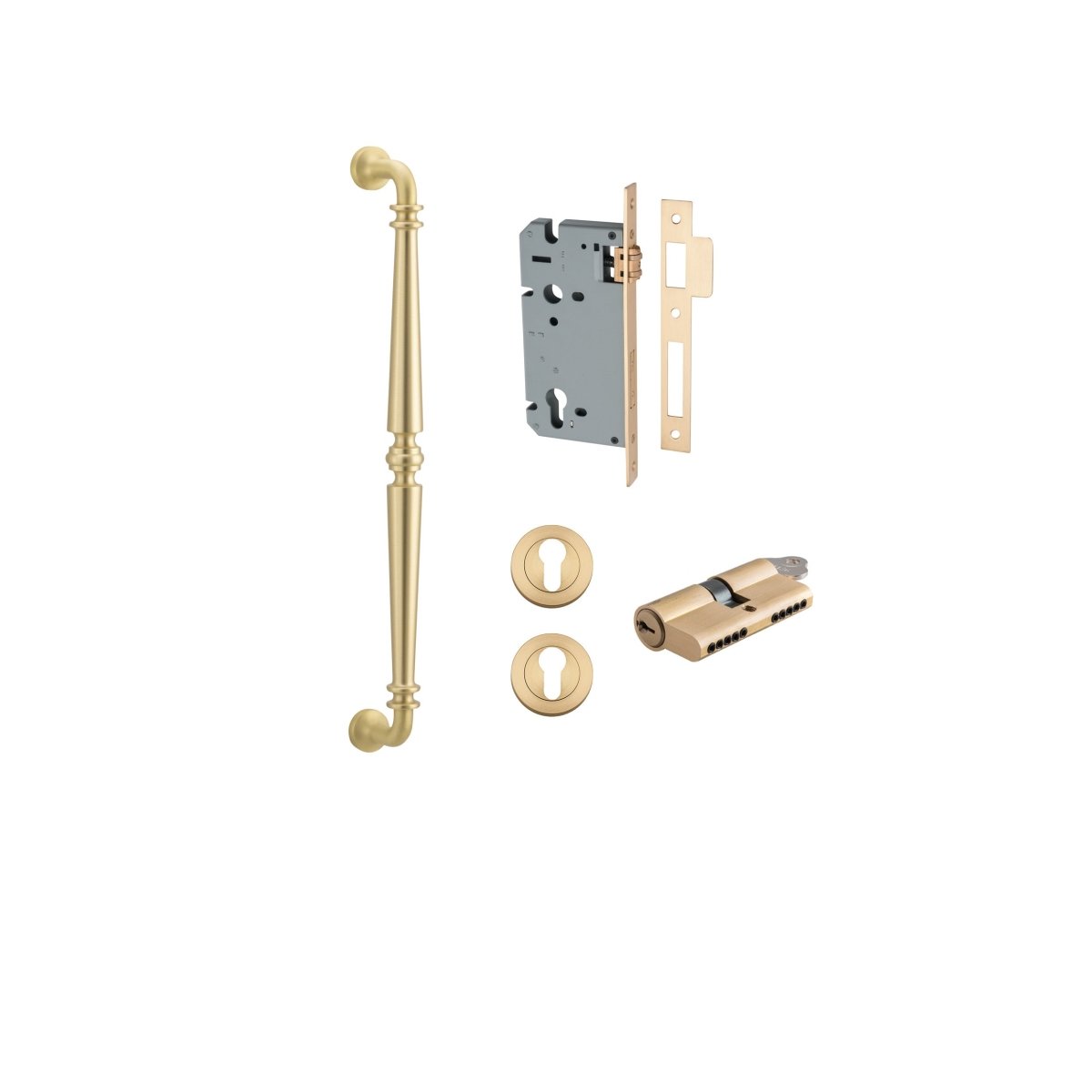 IVER Sarlat Solid Brass Pull Handles – Multiple Finishes Available - Entry - Point - 17101KENTR60KK - Iver